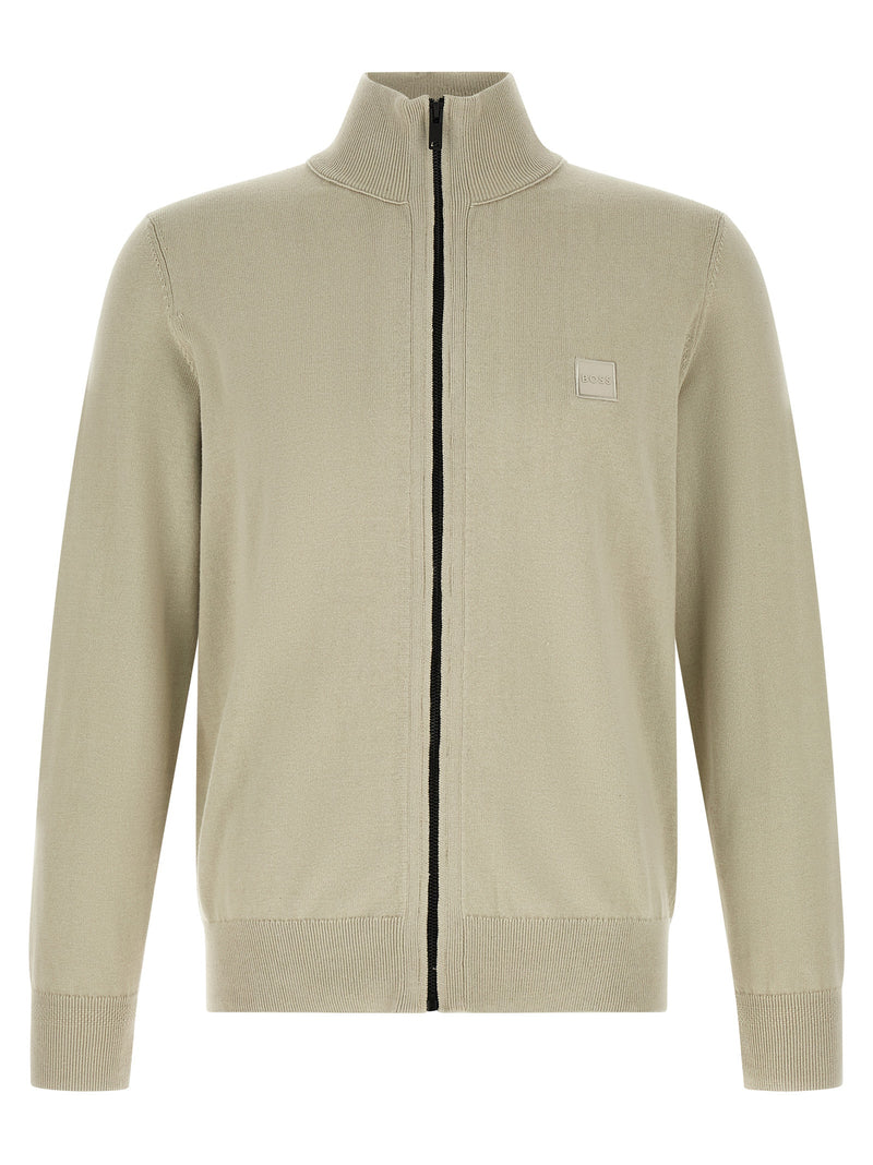 Gilet en coton beige Hugo Boss