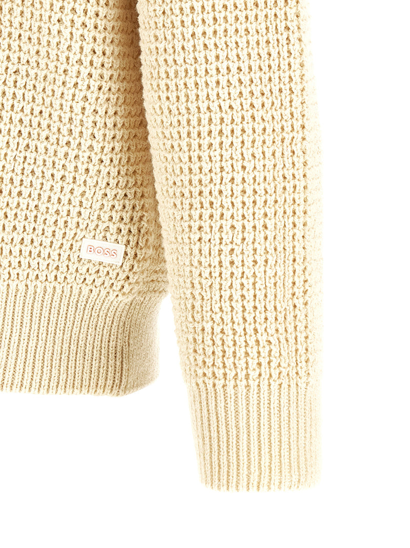 Gilet en coton beige Hugo Boss