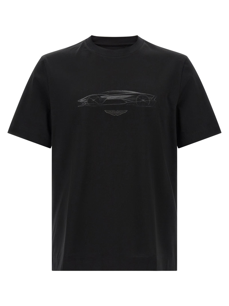 T-shirt en coton noir Hugo Boss