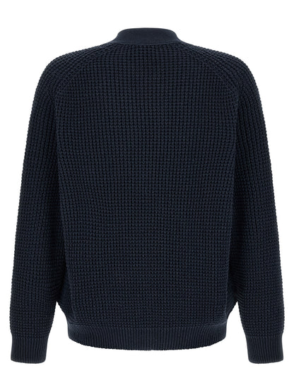 Hugo Boss Blue Cotton Cardigan