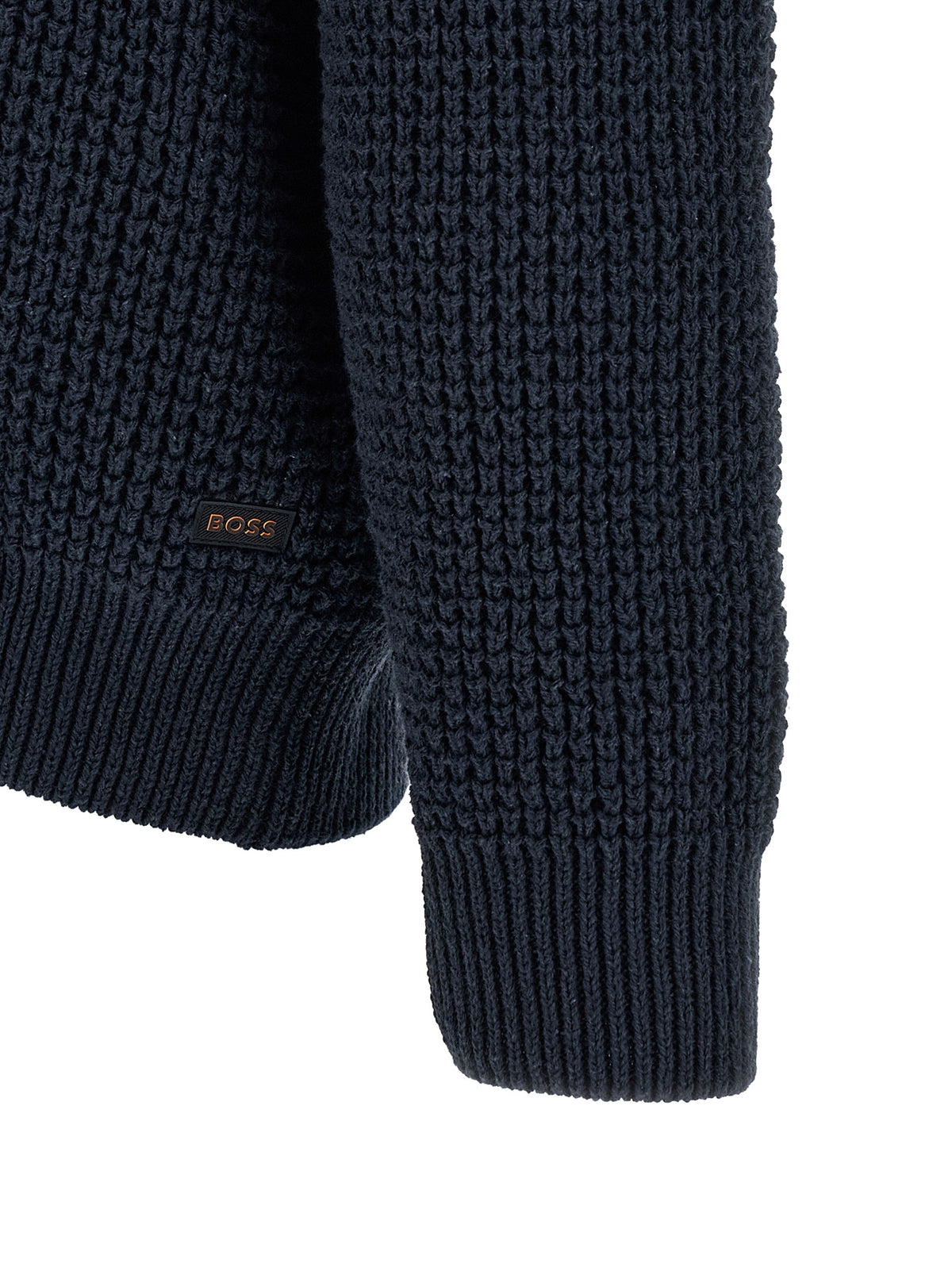 Cardigan en coton bleu Hugo Boss