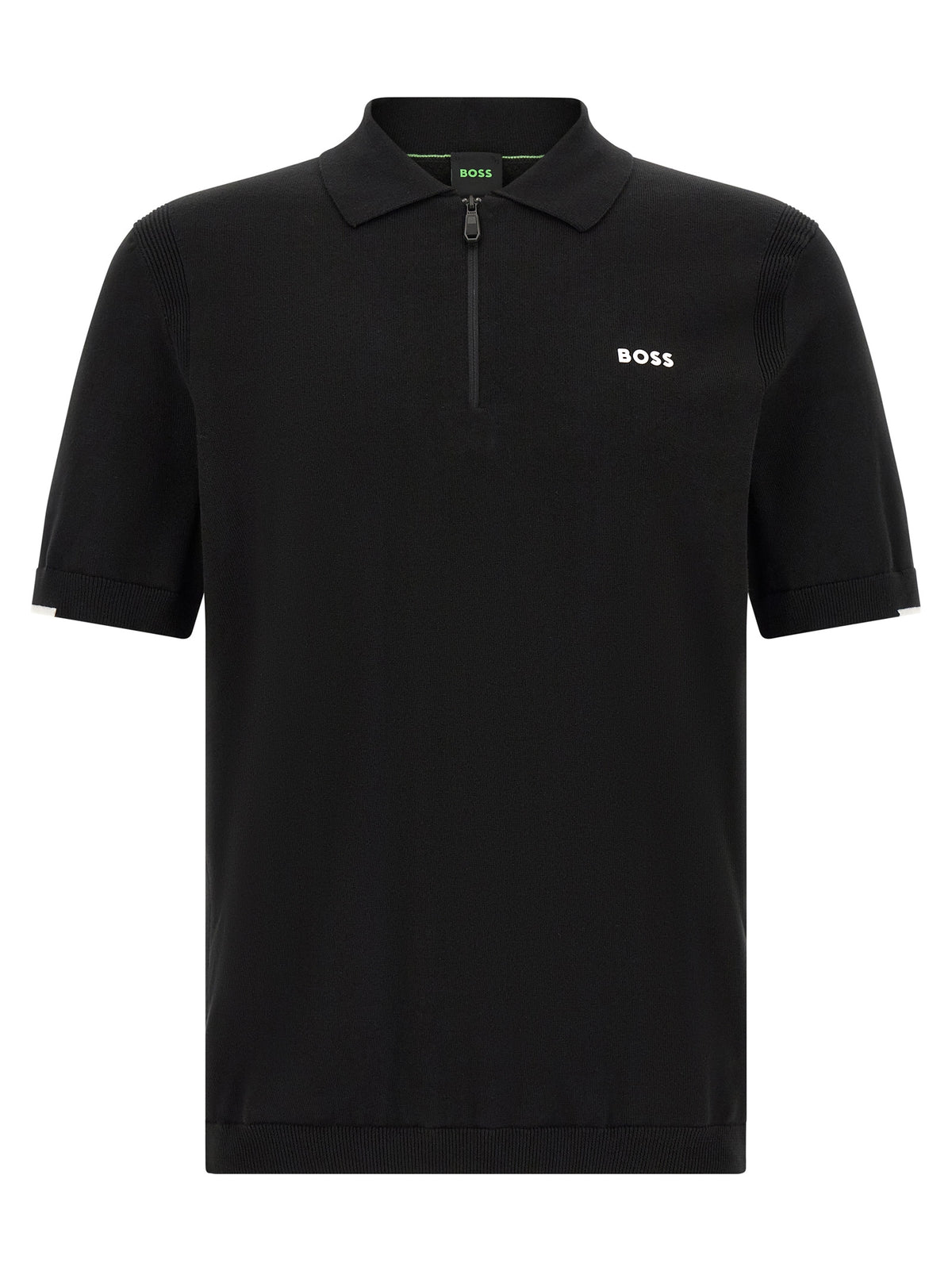 Polo en coton noir Hugo Boss