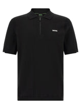 Polo en coton noir Hugo Boss
