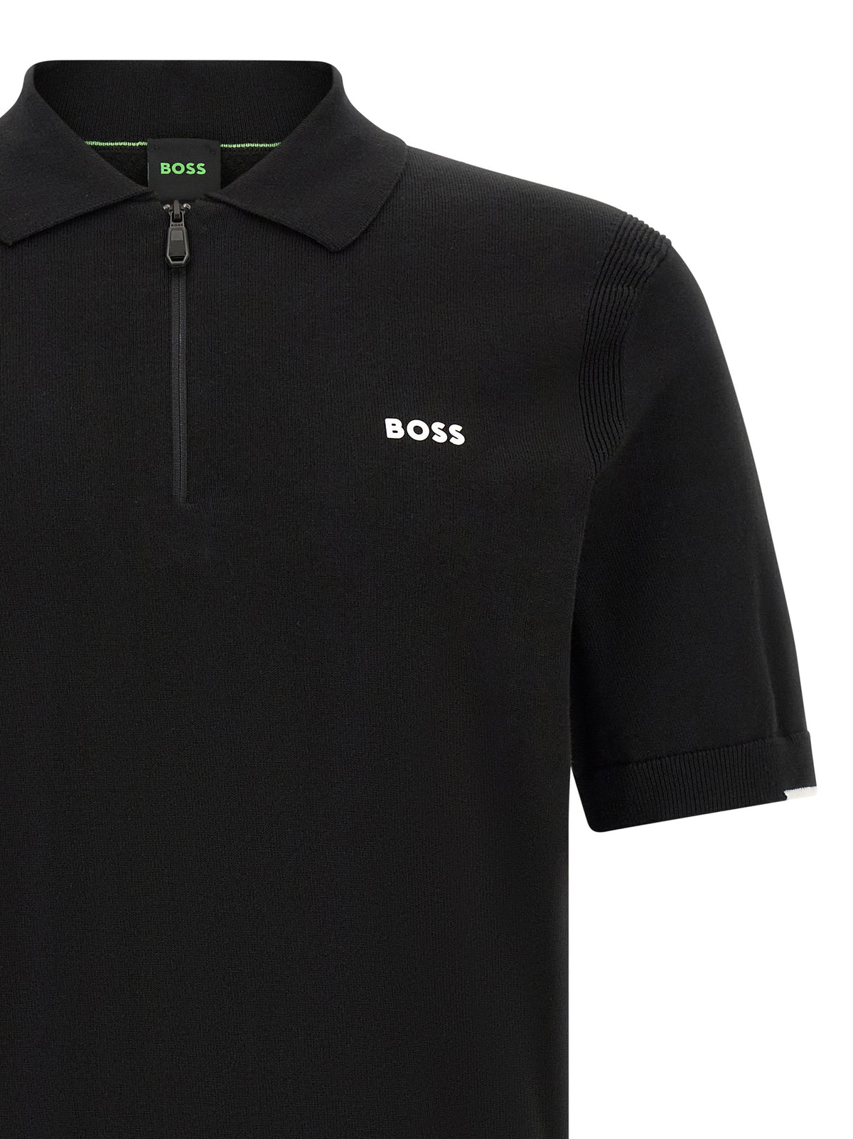 Polo en coton noir Hugo Boss