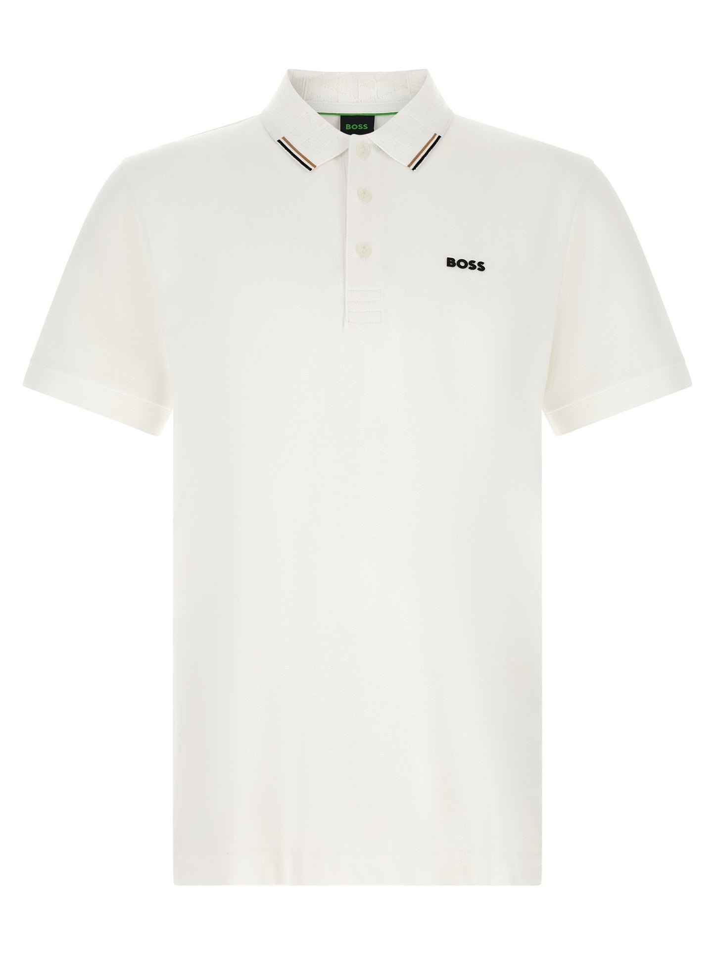 Hugo Boss White Cotton Polo Shirt