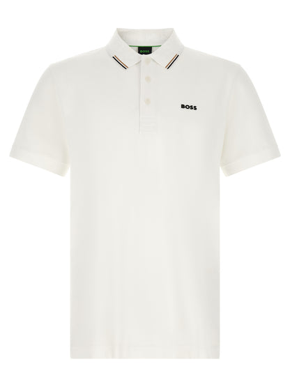 Hugo Boss White Cotton Polo Shirt