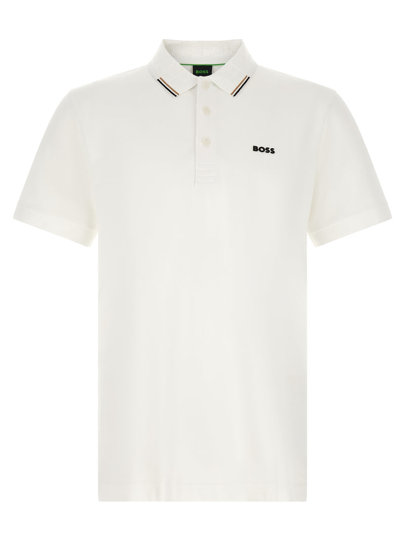 Polo en coton blanc Hugo Boss