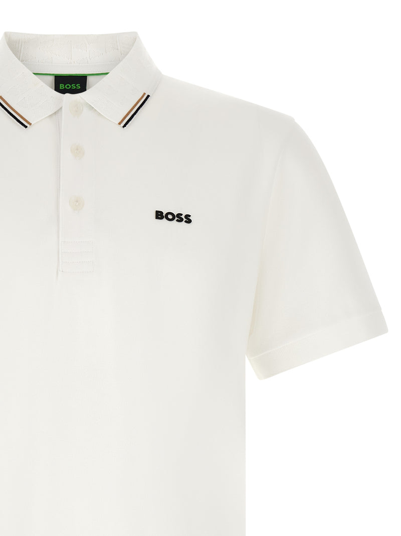 Polo en coton blanc Hugo Boss