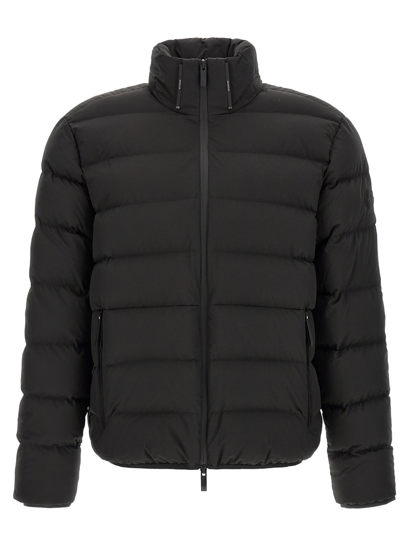 Veste longue Moncler en polyester noir