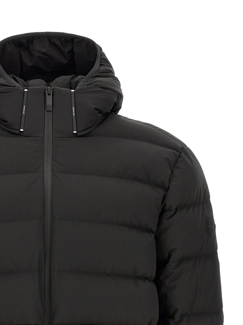 Veste longue Moncler en polyester noir