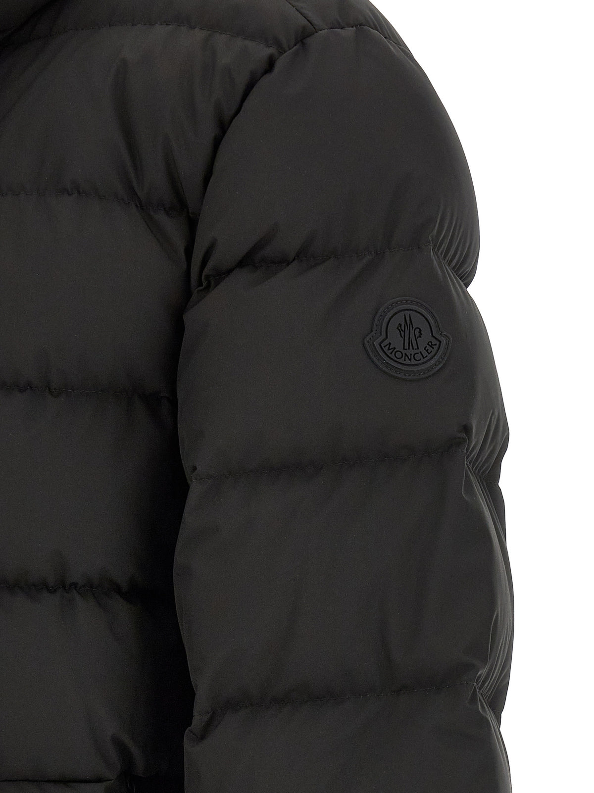 Moncler Black Polyester Full-Length Jacket