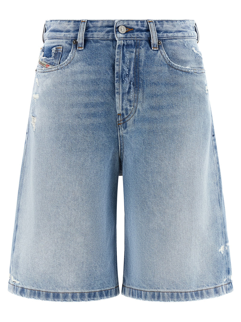 Diesel Blue Cotton Bermuda Shorts