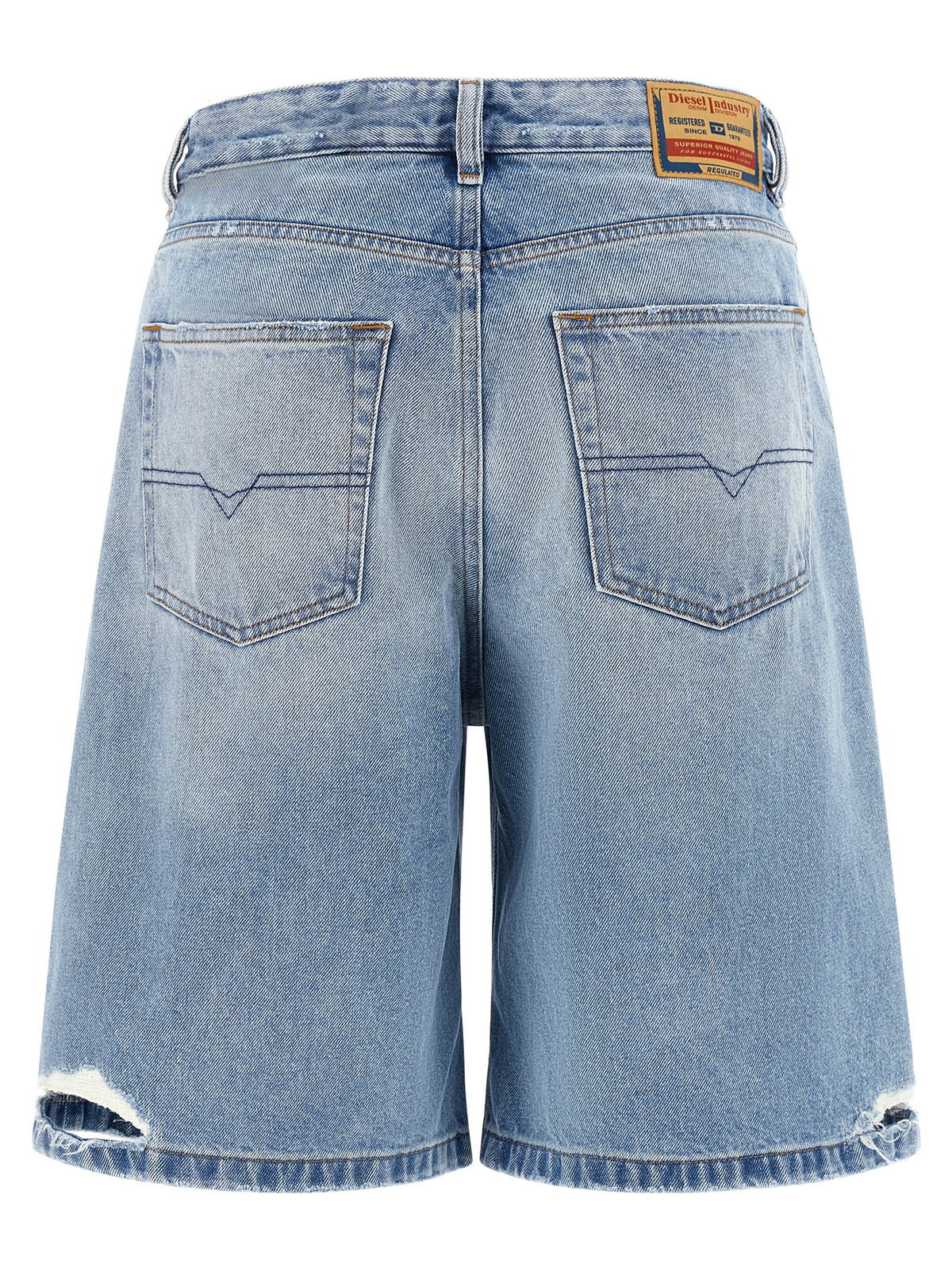 Diesel Blue Cotton Bermuda Shorts