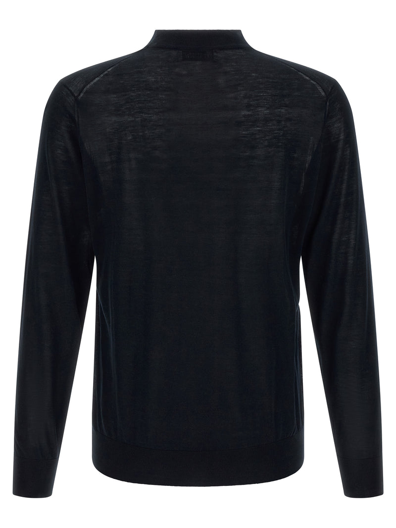 Cardigan en soie bleu Brunello Cucinelli