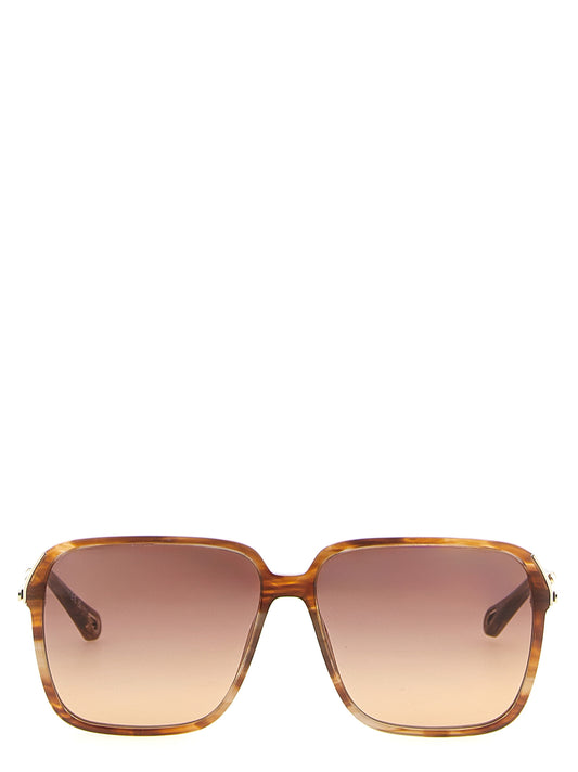Lunettes de soleil Chloé en acétate marron