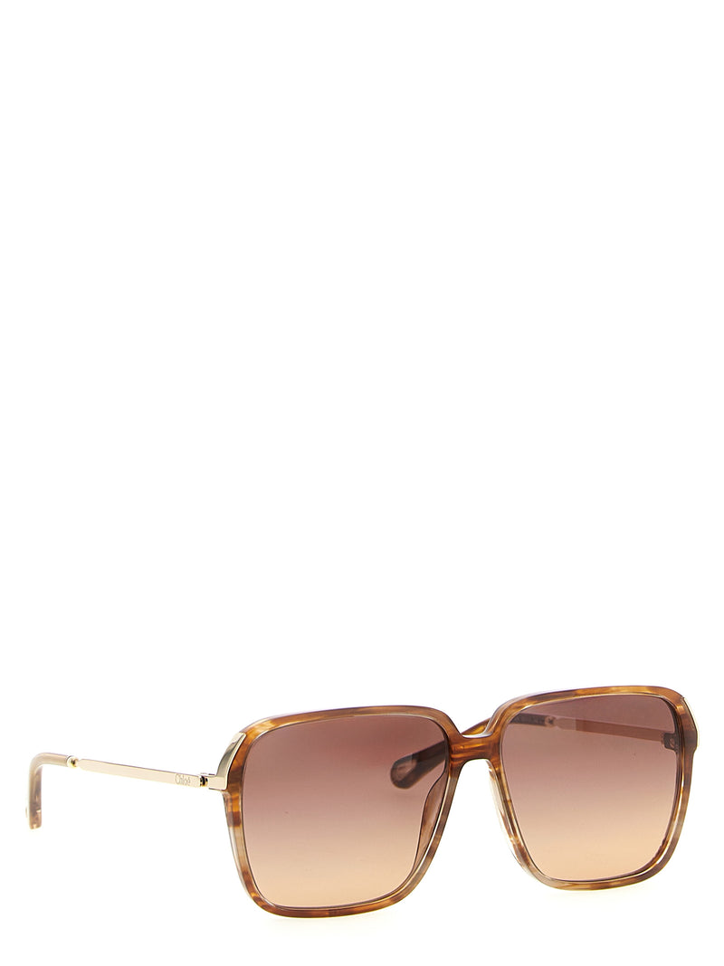 Lunettes de soleil Chloé en acétate marron