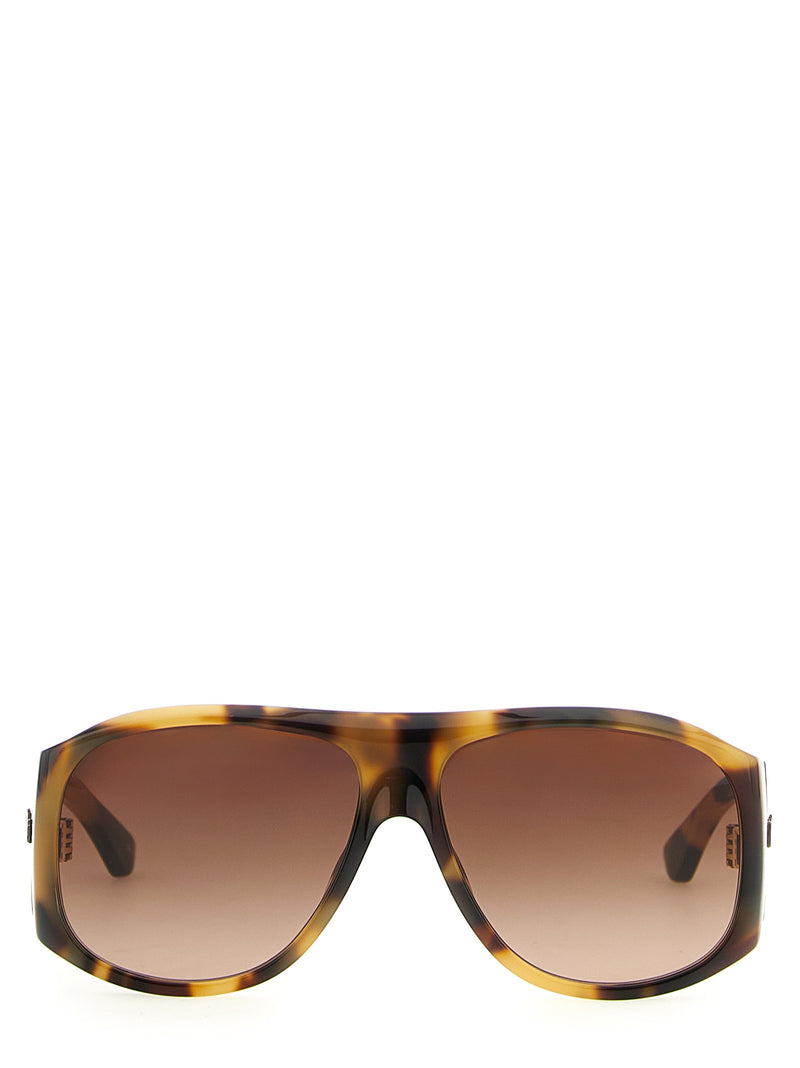 Lunettes de soleil Chloé en acétate marron