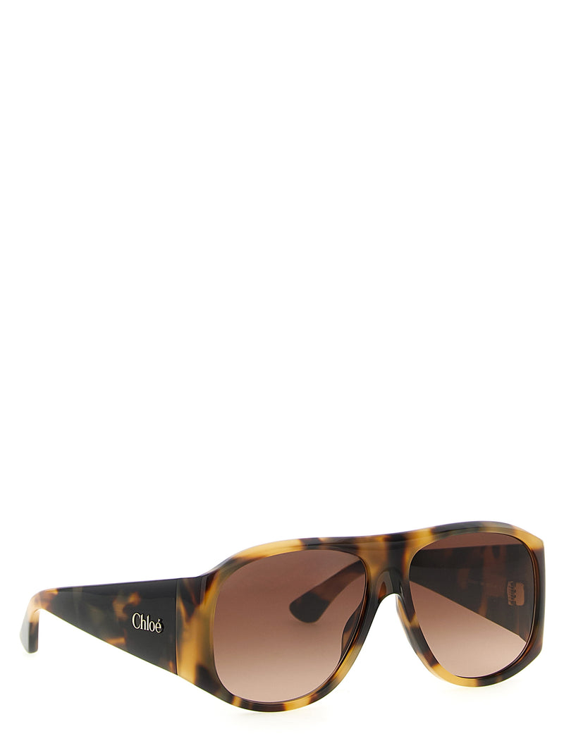 Lunettes de soleil Chloé en acétate marron