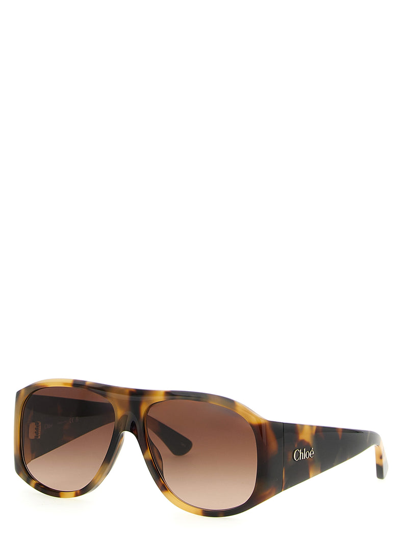 Lunettes de soleil Chloé en acétate marron