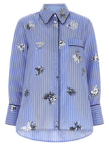 LE TWINS Blouse en coton bleue