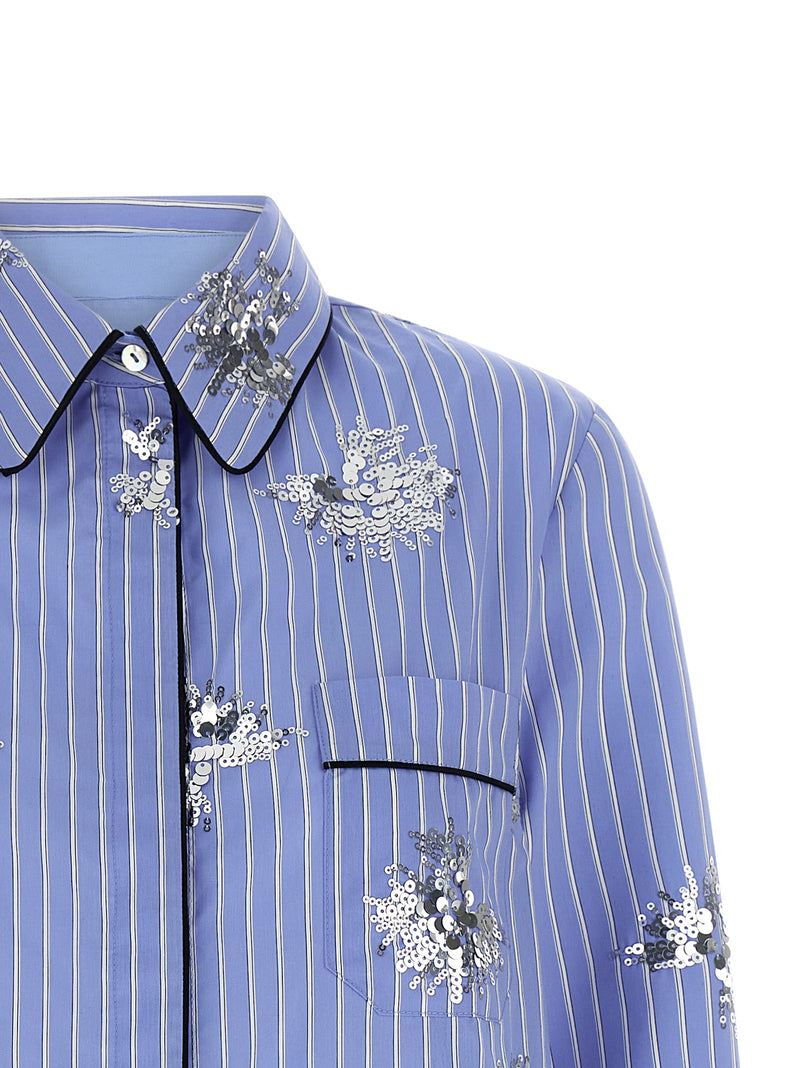 LE TWINS Blue Cotton Blouse