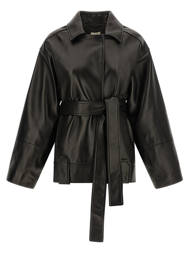 Khaite Black Lamb Leather Leather Jacket