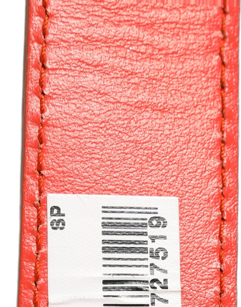 Ceinture Dolce & Gabbana en cuir rouge et boucle en métal argenté