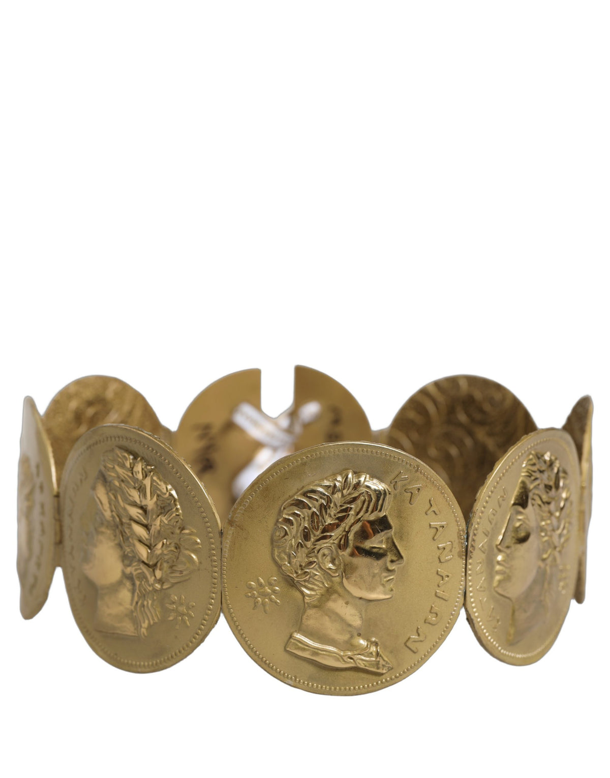 Ceinture Dolce & Gabbana en laiton doré avec pièces de monnaie en métal