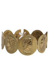 Ceinture Dolce & Gabbana en laiton doré avec pièces de monnaie en métal