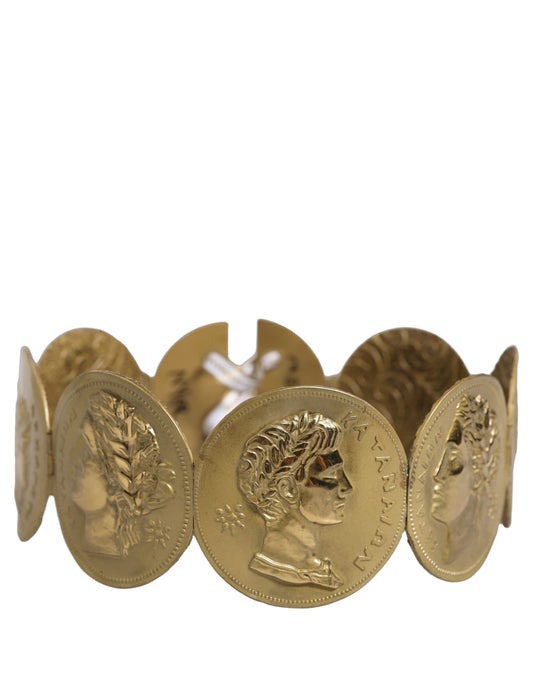 Ceinture Dolce & Gabbana en laiton doré avec pièces de monnaie en métal