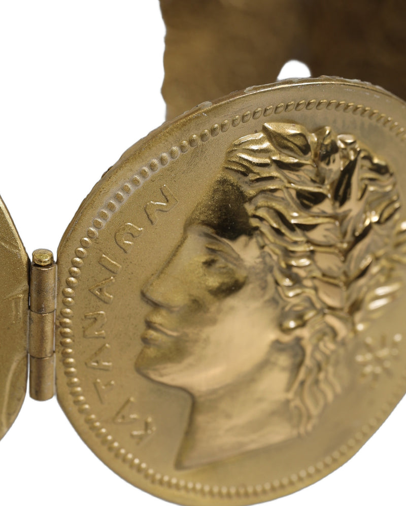 Ceinture Dolce & Gabbana en laiton doré avec pièces de monnaie en métal