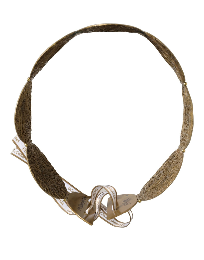Ceinture Dolce & Gabbana en laiton doré avec pièces de monnaie en métal