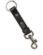 Dolce & Gabbana Black Plain Leather Silver Brass Keyring Holder Keychain