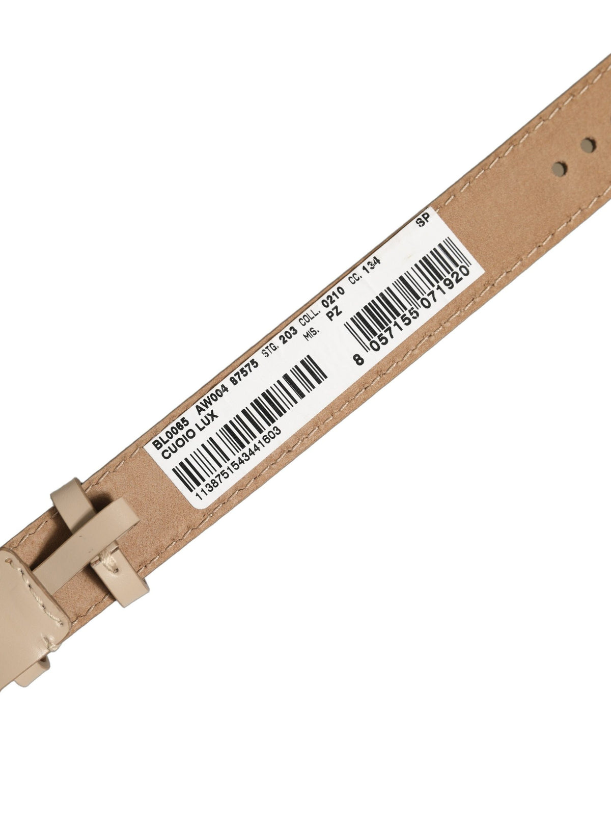 Bracelet en cuir de veau beige Dolce & Gabbana avec boucle dorée