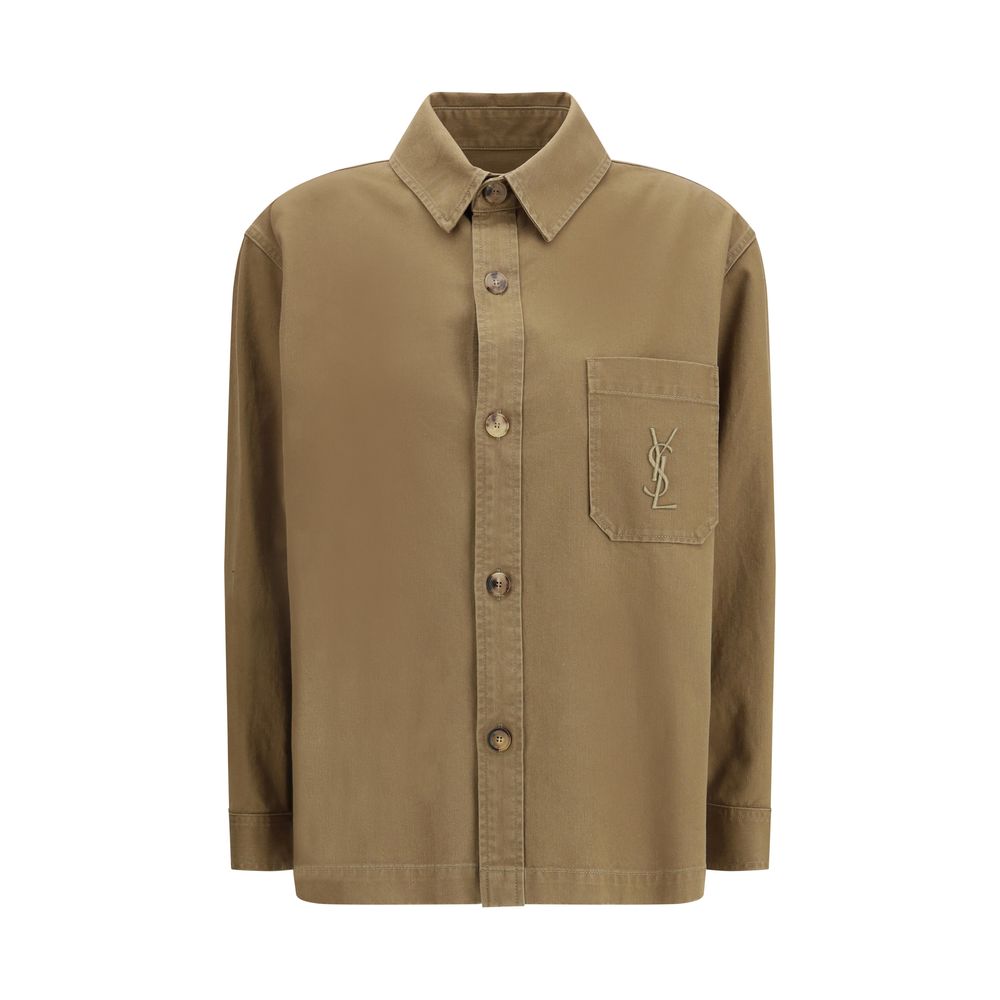 Veste en jean bicolore en coton Saint Laurent