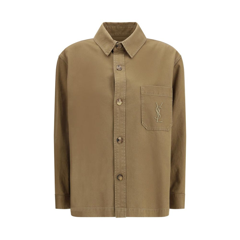 Veste en jean bicolore en coton Saint Laurent
