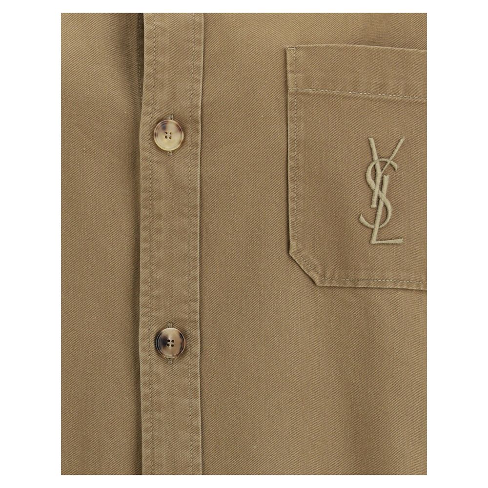 Veste en jean bicolore en coton Saint Laurent