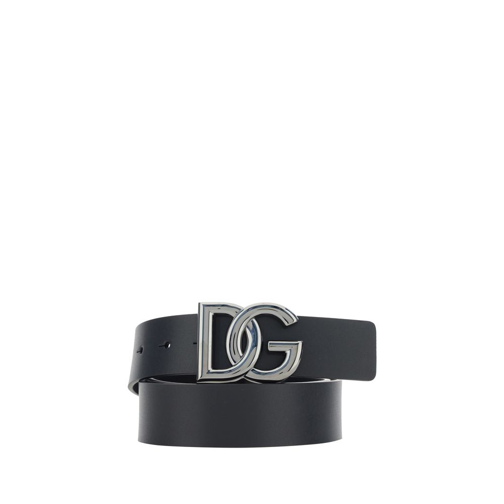 Ceinture classique Dolce & Gabbana en cuir de veau noir