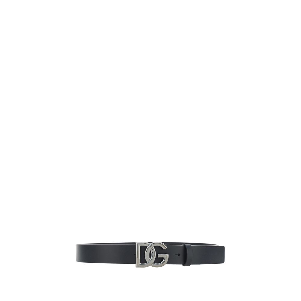 Ceinture classique Dolce & Gabbana en cuir de veau noir