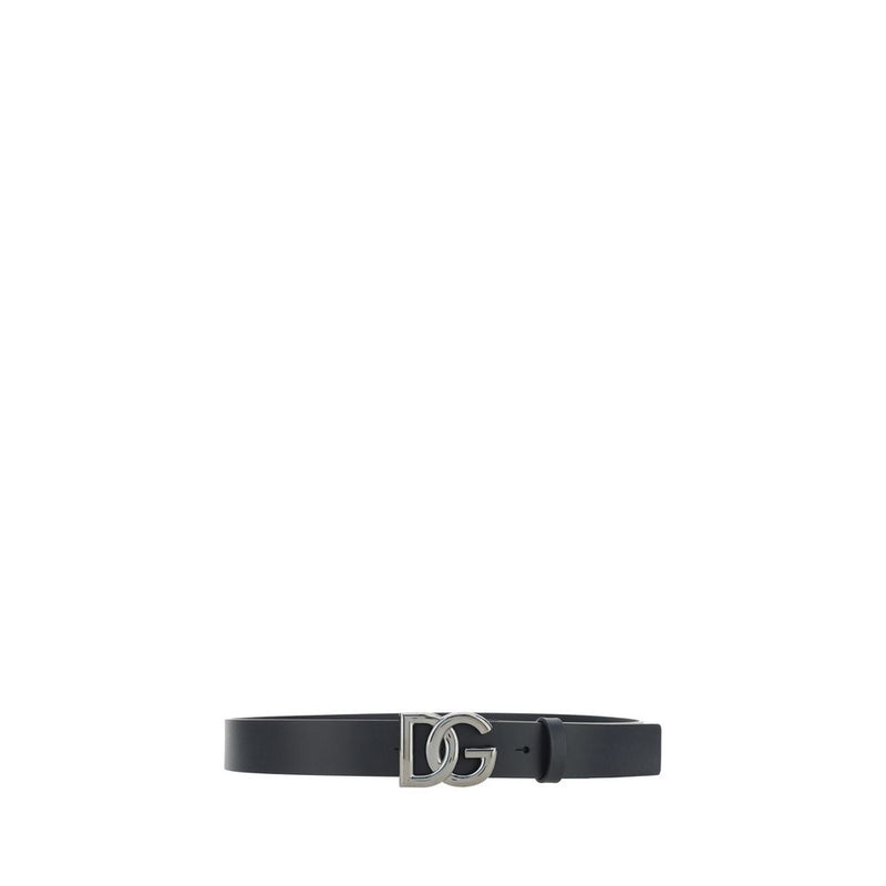 Ceinture classique Dolce & Gabbana en cuir de veau noir