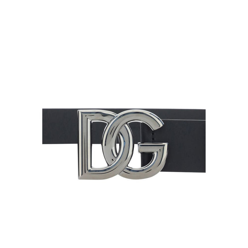 Ceinture classique Dolce & Gabbana en cuir de veau noir