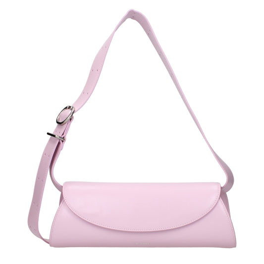 Sac bandoulière en cuir rose Jil Sander