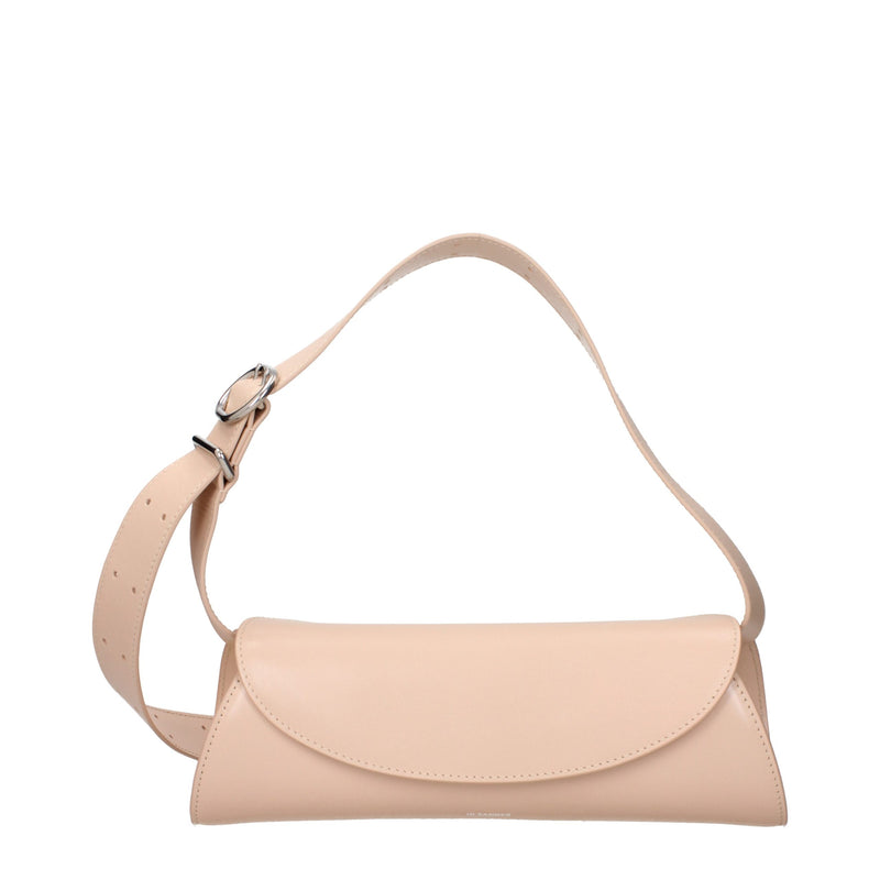 Sac bandoulière en cuir rose Jil Sander