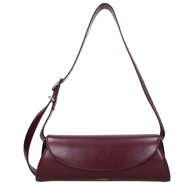 Sac bandoulière Jil Sander en cuir rouge