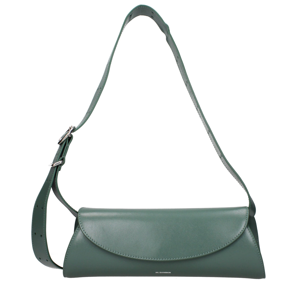 Sac bandoulière en cuir vert Jil Sander