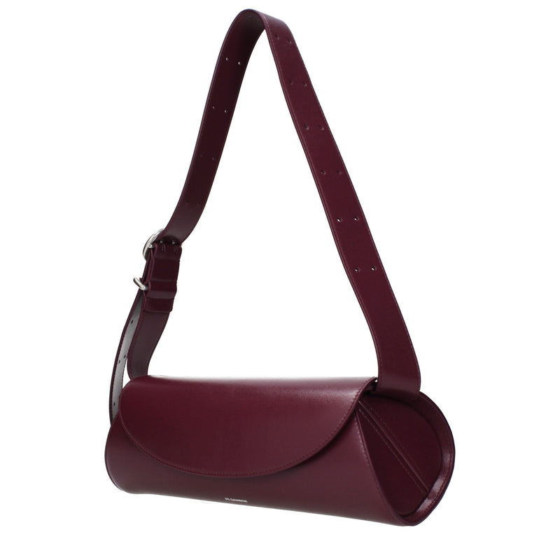 Sac bandoulière Jil Sander en cuir rouge