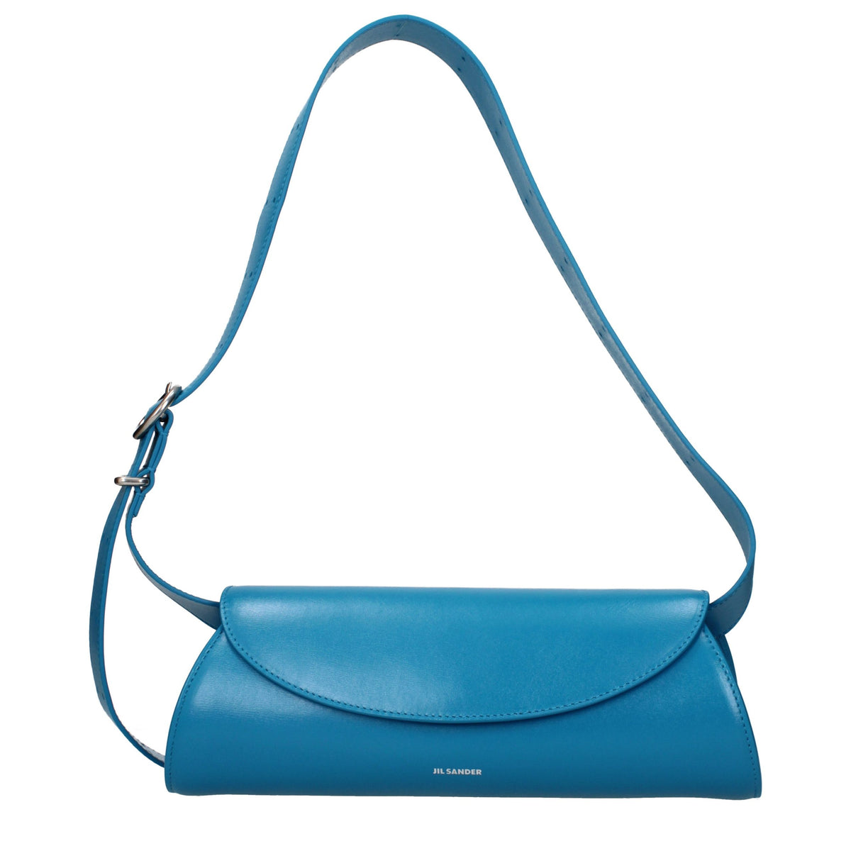 Sac bandoulière en cuir bleu Jil Sander