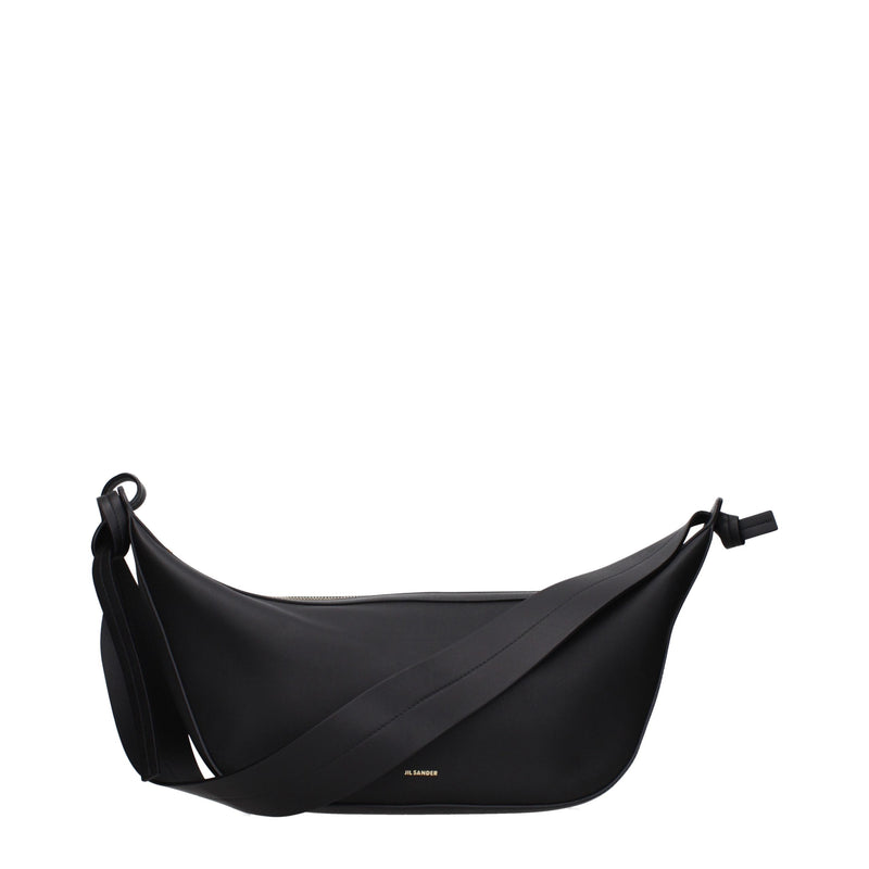 Sac bandoulière Jil Sander en cuir noir