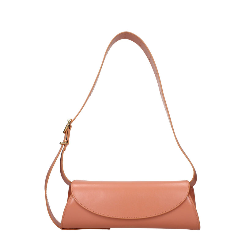 Sac bandoulière en cuir rose Jil Sander
