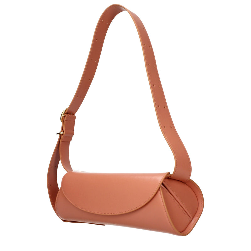 Sac bandoulière en cuir rose Jil Sander